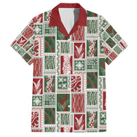 Mele Kalikimaka Hawaiian Quilt and Lei Patchwork Family Matching Short Sleeve Bodycon Dress and Hawaiian Shirt - Polynesian Pride