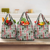 Mele Kalikimaka Hawaiian Quilt and Lei Patchwork Grocery Bag - Polynesian Pride