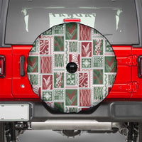 Mele Kalikimaka Hawaiian Quilt and Lei Patchwork Spare Tire Cover - Polynesian Pride