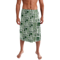 Vintage Aloha Block Quilt Lavalava Green Inspired Lei Motifs - Polynesian Pride