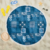 Vintage Hawaiian Quilting Patterns Beach Blanket Blue Style Tribal Fabric Patchwork - Polynesian Pride