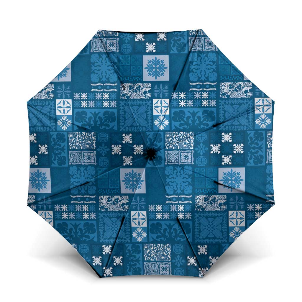 Vintage Hawaiian Quilting Patterns Umbrella Blue Style Tribal Fabric Patchwork - Polynesian Pride