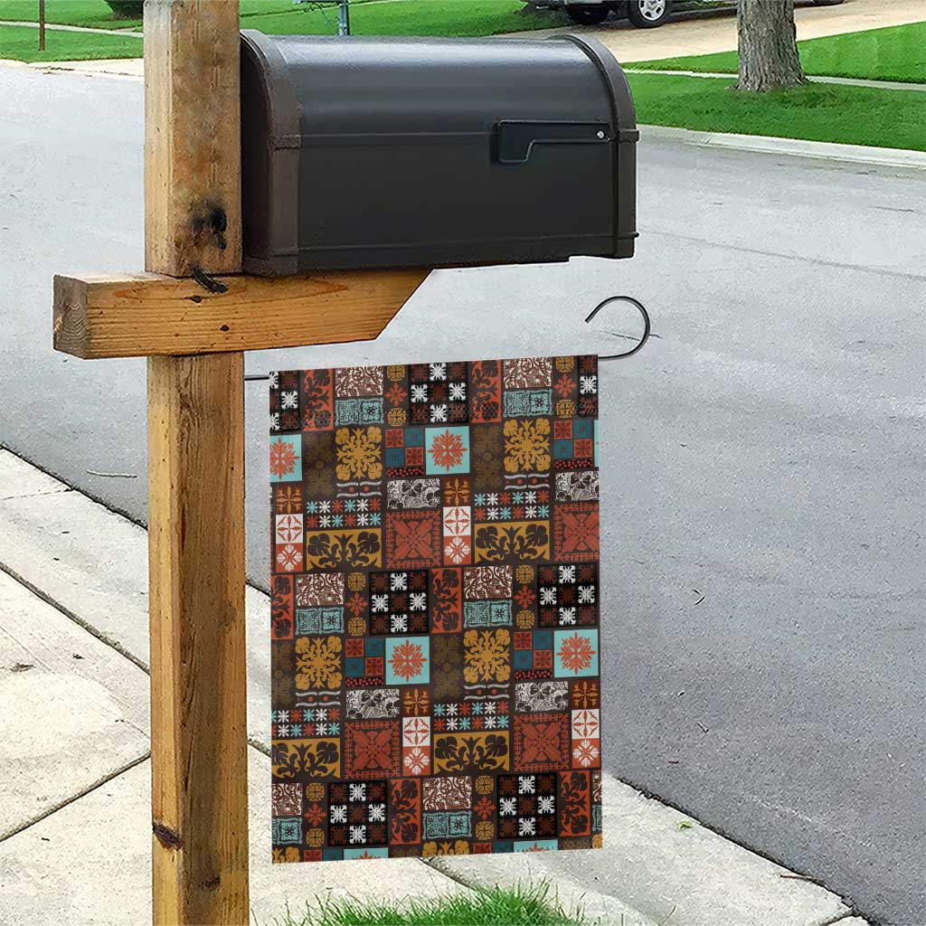 Vintage Hawaiian Quilting Patterns Garden Flag Brown Style Tribal Fabric Patchwork - Polynesian Pride