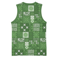 Vintage Hawaiian Quilting Patterns Basketball Jersey Green Style Tribal Fabric Patchwork - Polynesian Pride