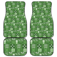 Vintage Hawaiian Quilting Patterns Car Mats Green Style Tribal Fabric Patchwork - Polynesian Pride