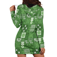 Vintage Hawaiian Quilting Patterns Hoodie Dress Green Style Tribal Fabric Patchwork LT9 - Polynesian Pride
