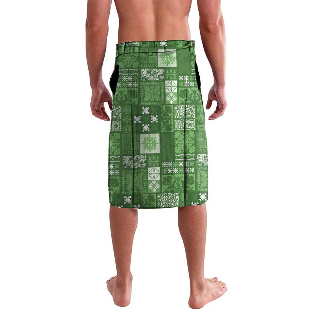 Vintage Hawaiian Quilting Patterns Lavalava Green Style Tribal Fabric Patchwork - Polynesian Pride