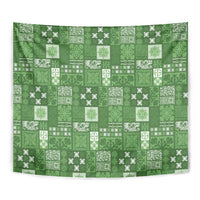 Vintage Hawaiian Quilting Patterns Tapestry Green Style Tribal Fabric Patchwork - Polynesian Pride