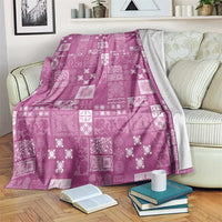 Vintage Hawaiian Quilting Patterns Blanket Pink Style Tribal Fabric Patchwork - Polynesian Pride