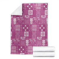 Vintage Hawaiian Quilting Patterns Blanket Pink Style Tribal Fabric Patchwork - Polynesian Pride