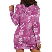 Vintage Hawaiian Quilting Patterns Hoodie Dress Pink Style Tribal Fabric Patchwork LT9 - Polynesian Pride