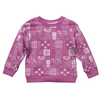 Vintage Hawaiian Quilting Patterns Kid Ugly Christmas Sweater Pink Style Tribal Fabric Patchwork - Polynesian Pride