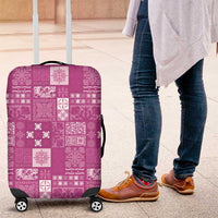 Vintage Hawaiian Quilting Patterns Luggage Cover Pink Style Tribal Fabric Patchwork - Polynesian Pride