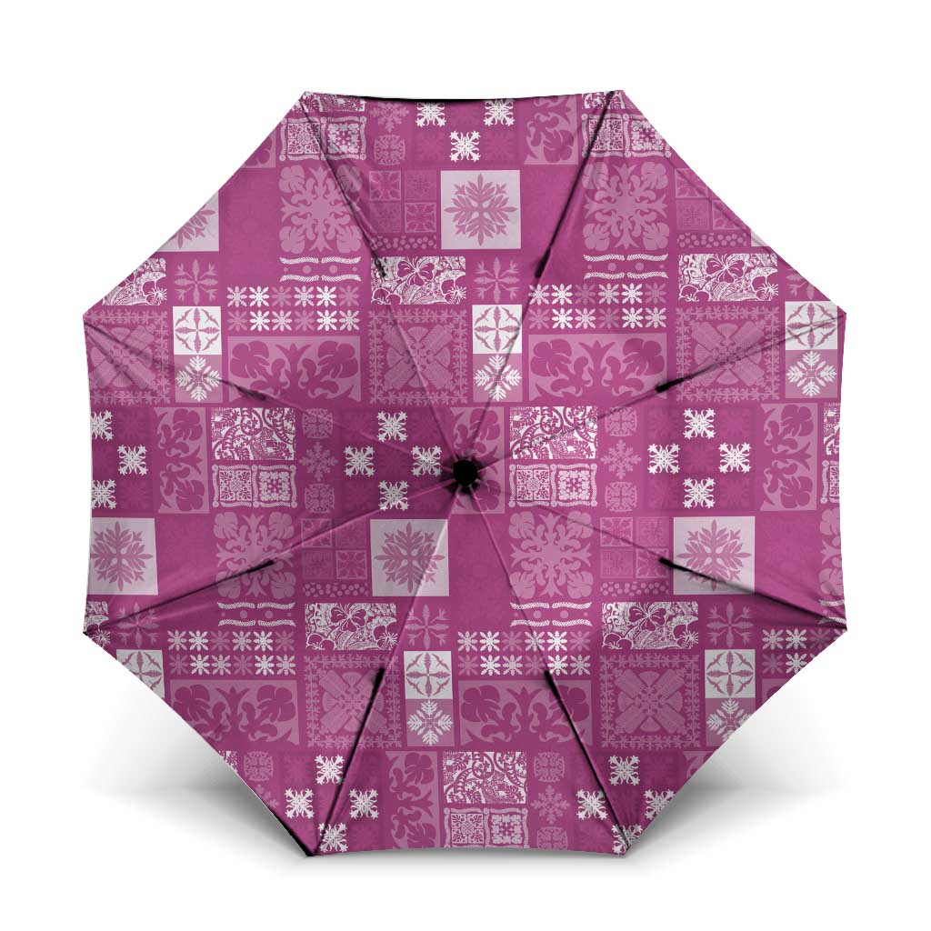Vintage Hawaiian Quilting Patterns Umbrella Pink Style Tribal Fabric Patchwork - Polynesian Pride