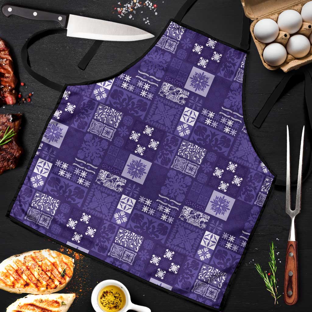 Vintage Hawaiian Quilting Patterns Apron Purple Style Tribal Fabric Patchwork - Polynesian Pride