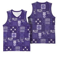 Vintage Hawaiian Quilting Patterns Basketball Jersey Purple Style Tribal Fabric Patchwork - Polynesian Pride