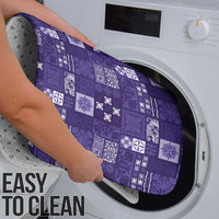 Vintage Hawaiian Quilting Patterns Bathroom Set Purple Style Tribal Fabric Patchwork - Polynesian Pride