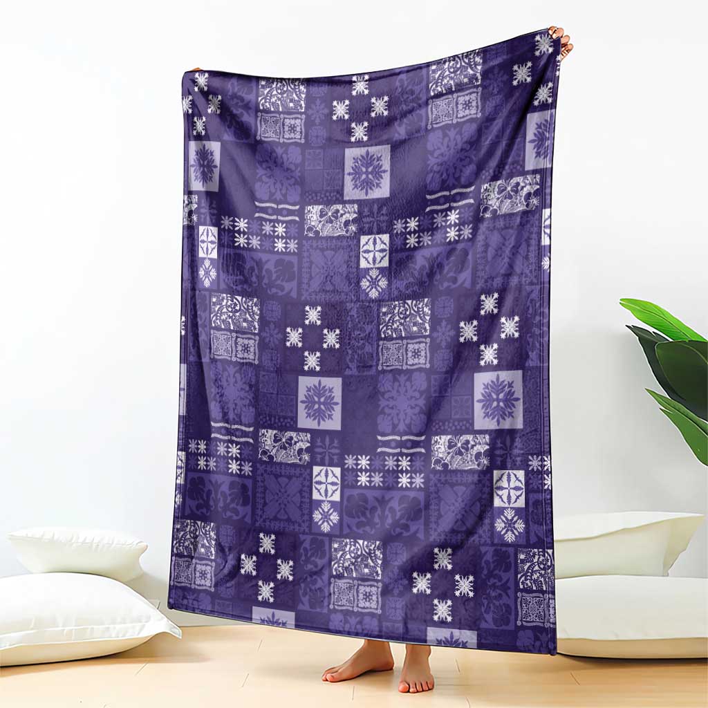 Vintage Hawaiian Quilting Patterns Blanket Purple Style Tribal Fabric Patchwork - Polynesian Pride