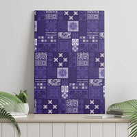 Vintage Hawaiian Quilting Patterns Canvas Wall Art Purple Style Tribal Fabric Patchwork - Polynesian Pride