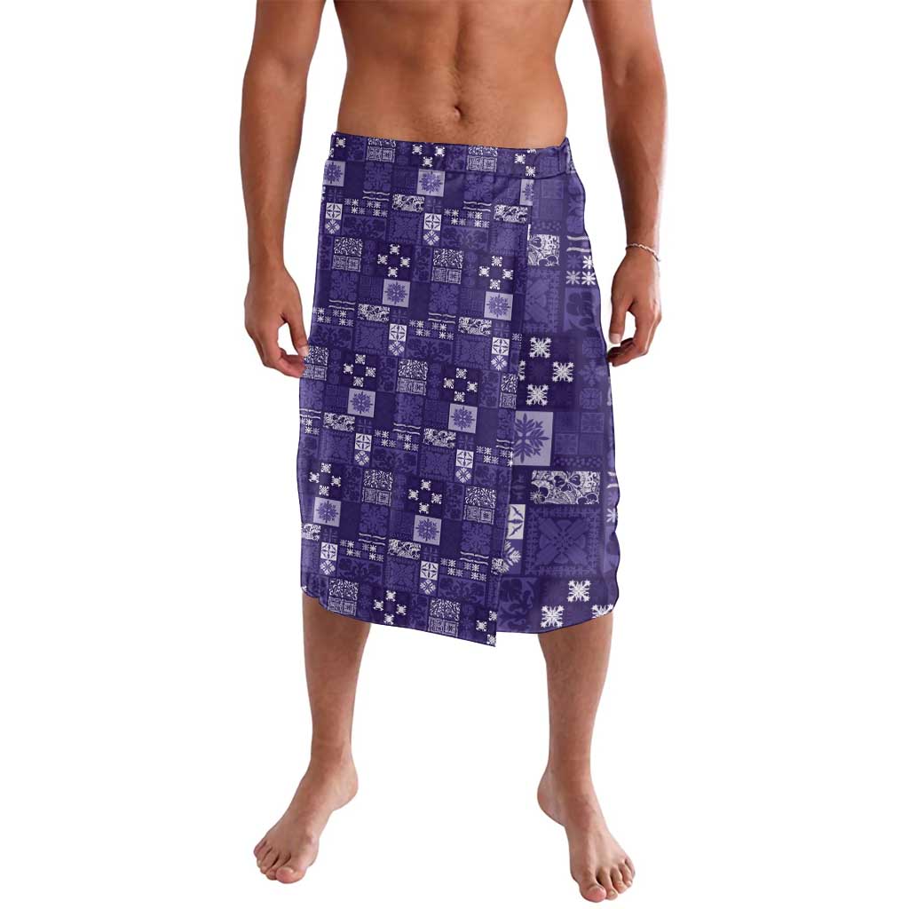 Vintage Hawaiian Quilting Patterns Lavalava Purple Style Tribal Fabric Patchwork - Polynesian Pride