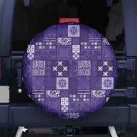 Vintage Hawaiian Quilting Patterns Spare Tire Cover Purple Style Tribal Fabric Patchwork - Polynesian Pride