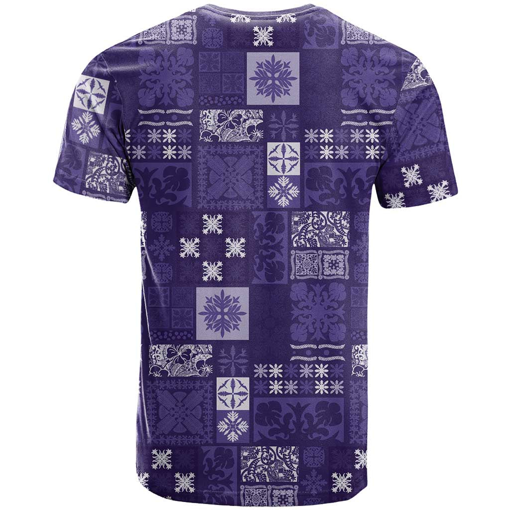 Vintage Hawaiian Quilting Patterns T Shirt Purple Style Tribal Fabric Patchwork - Polynesian Pride