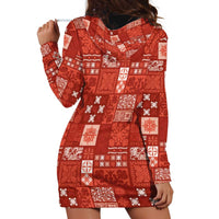 Vintage Hawaiian Quilting Patterns Hoodie Dress Red Style Tribal Fabric Patchwork LT9 - Polynesian Pride