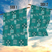 Vintage Hawaiian Quilting Patterns Garden Flag Turquoise Style Tribal Fabric Patchwork - Polynesian Pride