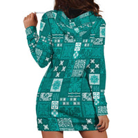 Vintage Hawaiian Quilting Patterns Hoodie Dress Turquoise Style Tribal Fabric Patchwork LT9 - Polynesian Pride