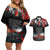 ANZAC DAY Heroes Of The Gallipoli Couples Matching Off Shoulder Short Dress and Hawaiian Shirt LT9 Black - Polynesian Pride