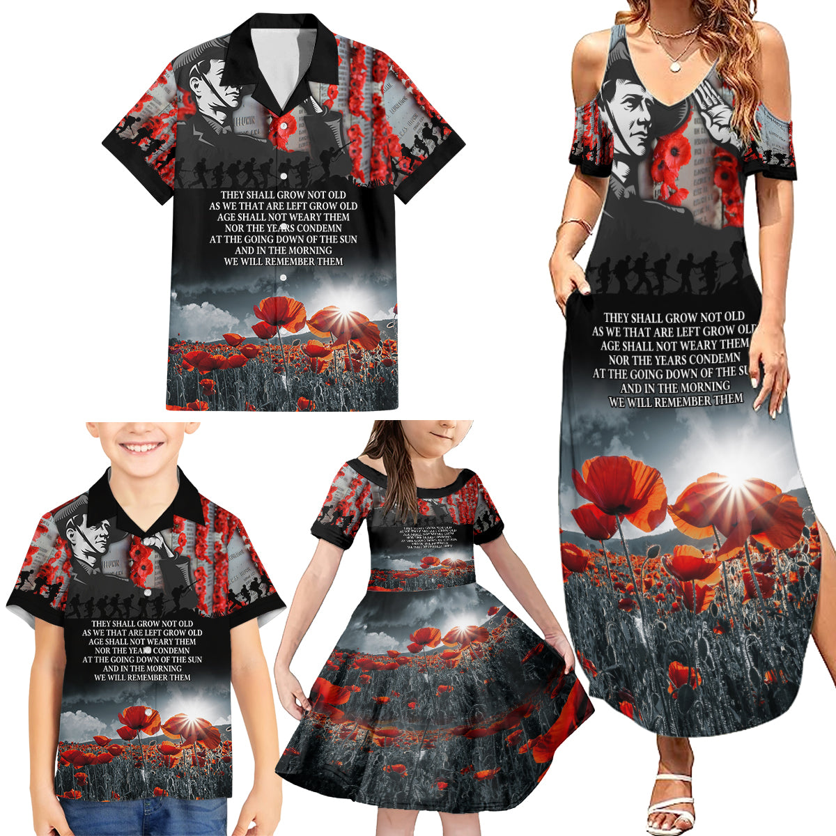 ANZAC DAY Heroes Of The Gallipoli Family Matching Summer Maxi Dress and Hawaiian Shirt LT9 - Polynesian Pride