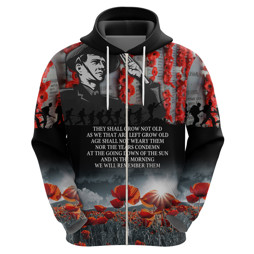 ANZAC DAY Heroes Of The Gallipoli Zip Hoodie LT9 - Polynesian Pride