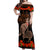 Kangaroo and Kiwi Bird ANZAC Day Custom Off Shoulder Maxi Dress Soldier Style LT9 Women Black - Polynesian Pride