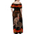 Kangaroo and Kiwi Bird ANZAC Day Custom Off Shoulder Maxi Dress Soldier Style LT9 - Polynesian Pride