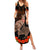 Kangaroo and Kiwi Bird ANZAC Day Custom Summer Maxi Dress Soldier Style LT9 Women Black - Polynesian Pride