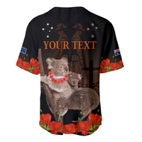 Koala and Kiwi Bird ANZAC Day Custom Baseball Jersey Soldier Style LT9 - Polynesian Pride
