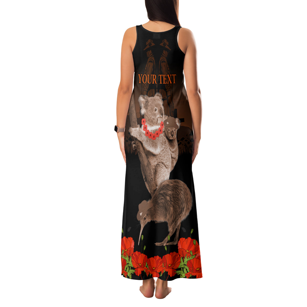 Koala and Kiwi Bird ANZAC Day Custom Family Matching Tank Maxi Dress and Hawaiian Shirt Soldier Style LT9 - Polynesian Pride