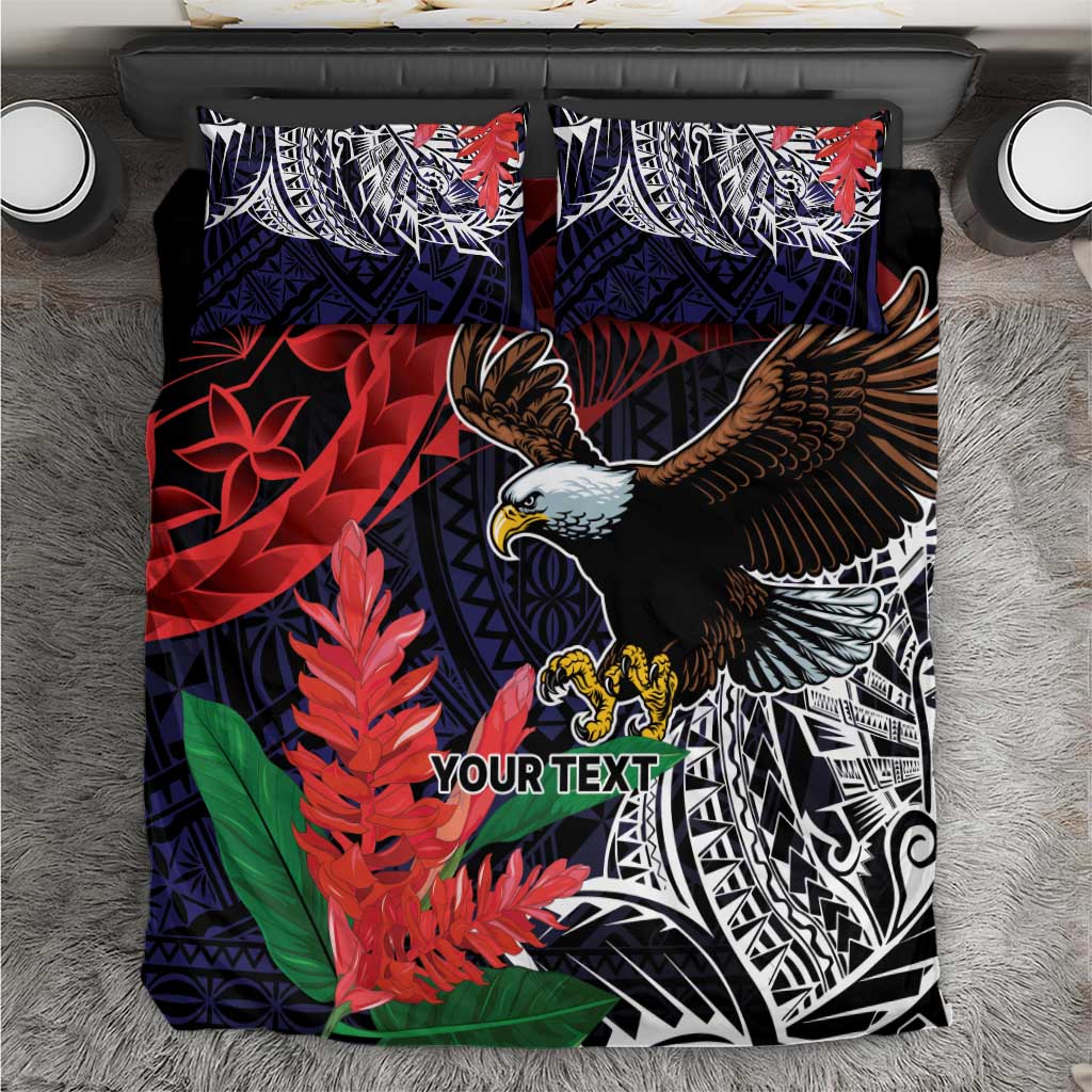 American Samoa Bald Eagle Personalized Bedding Set Samoa Muamua Le Atua