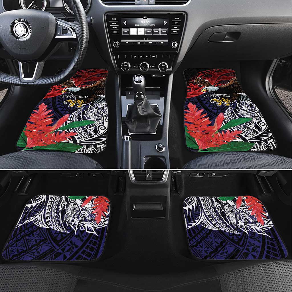 American Samoa Bald Eagle Personalized Car Mats Samoa Muamua Le Atua