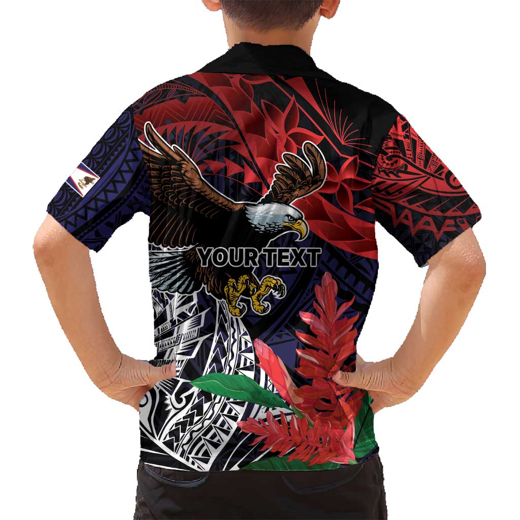American Samoa Bald Eagle Personalized Family Matching Puletasi and Hawaiian Shirt Samoa Muamua Le Atua
