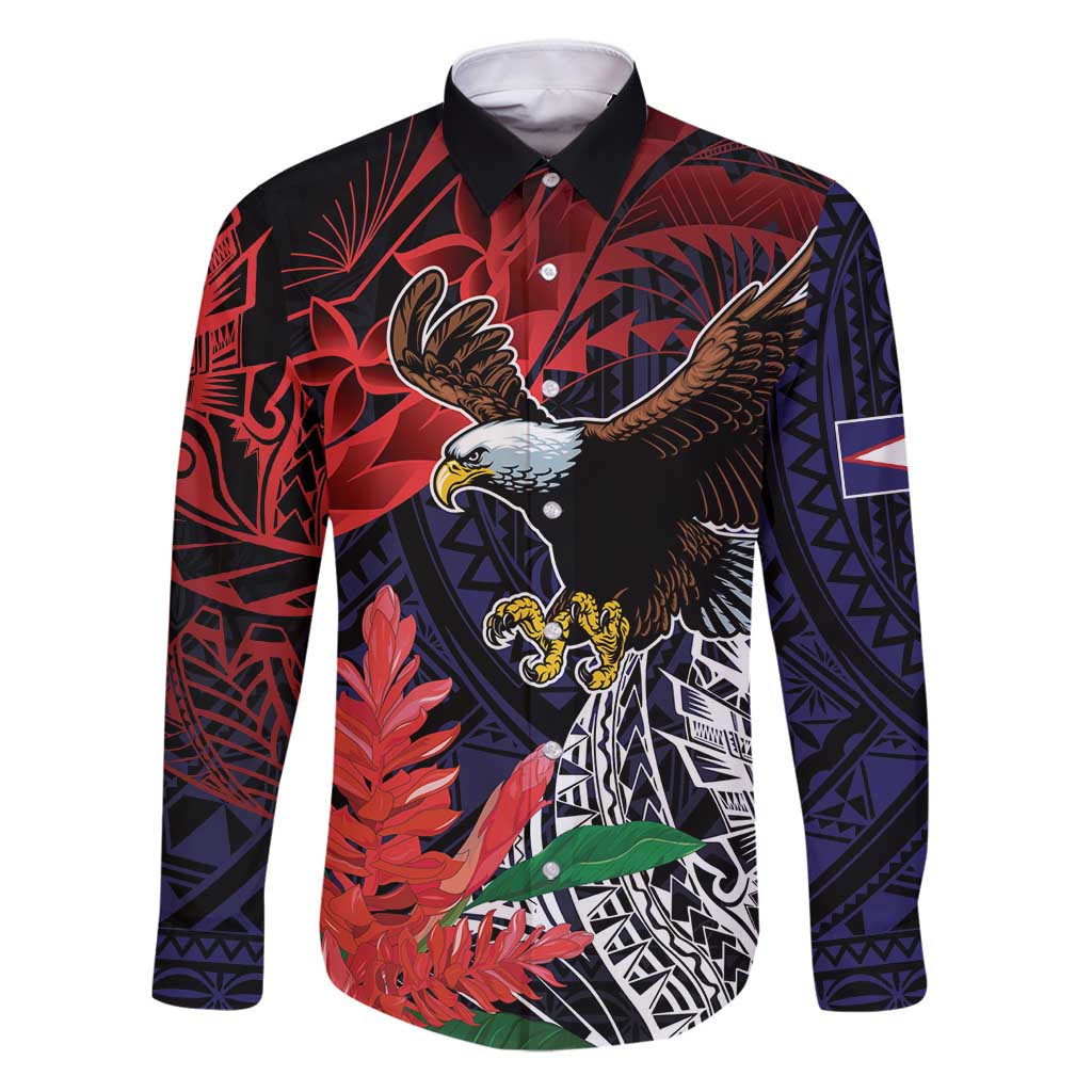 American Samoa Bald Eagle Personalized Family Matching Puletasi and Hawaiian Shirt Samoa Muamua Le Atua