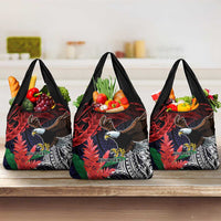 American Samoa Bald Eagle Personalized Grocery Bag Samoa Muamua Le Atua