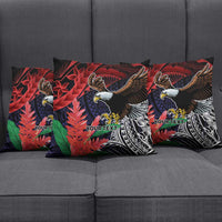 American Samoa Bald Eagle Personalized Pillow Cover Samoa Muamua Le Atua - Polynesian Pride
