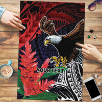 American Samoa Bald Eagle Personalized Puzzle Samoa Muamua Le Atua - Polynesian Pride