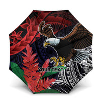 American Samoa Bald Eagle Personalized Umbrella Samoa Muamua Le Atua - Polynesian Pride