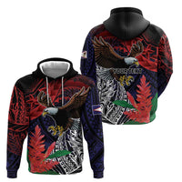 American Samoa Bald Eagle Personalized Zip Hoodie Samoa Muamua Le Atua