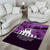 Anzac Day Gallipoli Personalised Area Rug Purple Poppy Flowers