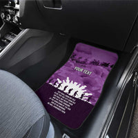 Anzac Day Gallipoli Personalised Car Mats Purple Poppy Flowers LT9 - Polynesian Pride