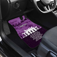 Anzac Day Gallipoli Personalised Car Mats Purple Poppy Flowers LT9 - Polynesian Pride