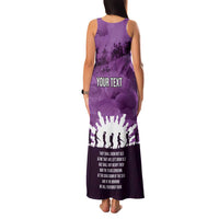 Anzac Day Gallipoli Personalised Family Matching Tank Maxi Dress and Hawaiian Shirt Purple Poppy Flowers
